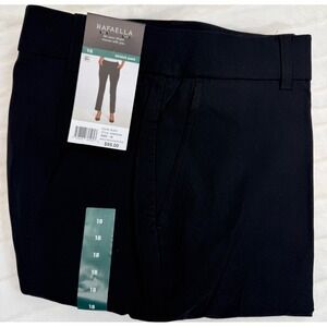 Rafaella Dress Pants Women 18 Black Stretch Comfort Ankle Pull On Career Trouser
